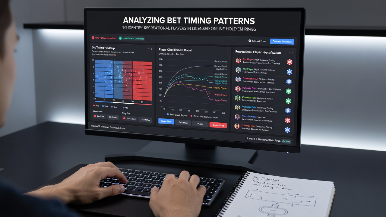 Graph displaying average decision times across different player categories in online poker