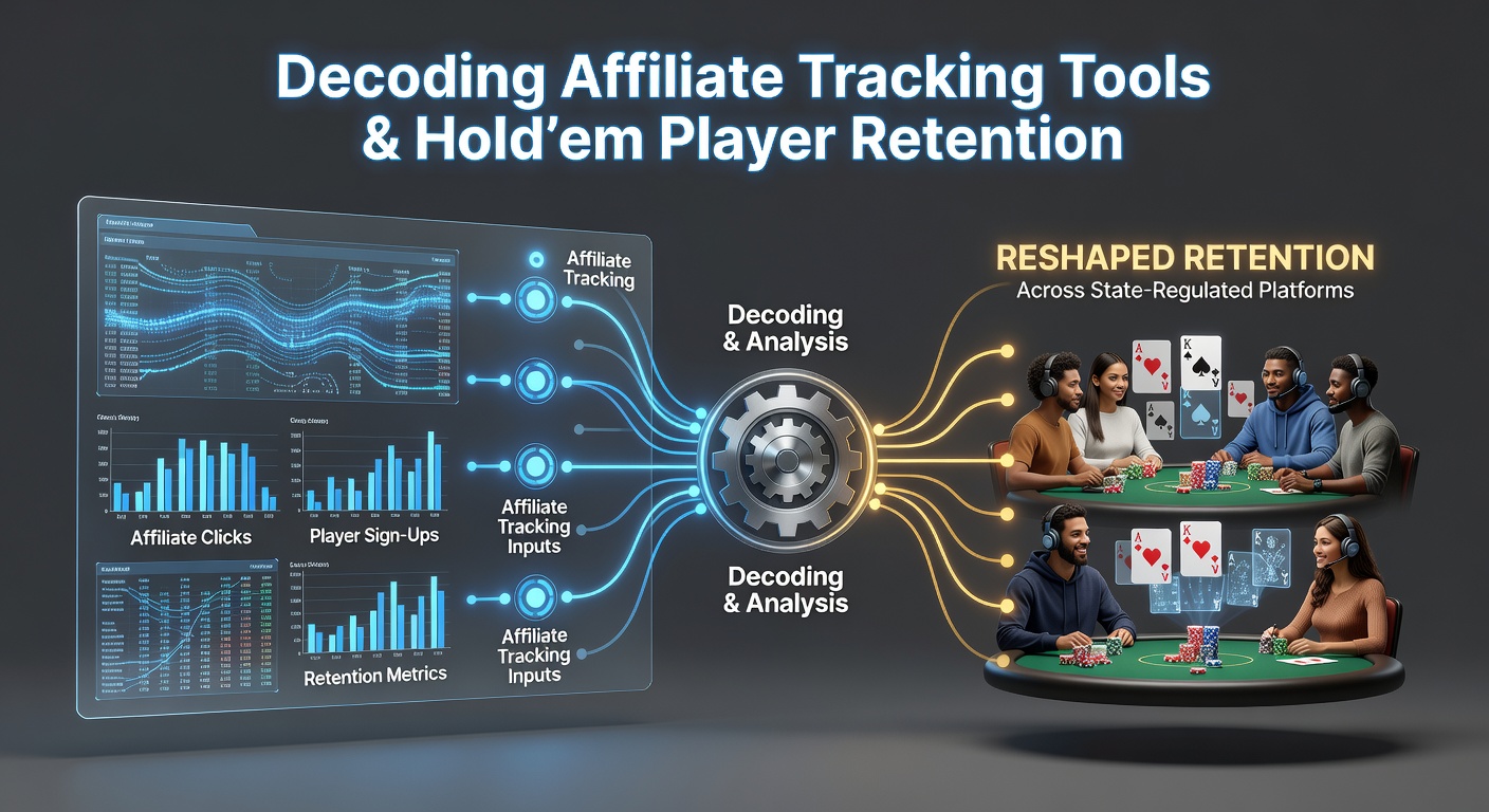 Affiliate tracking dashboard displaying real-time hold'em player metrics on a state-regulated poker platform