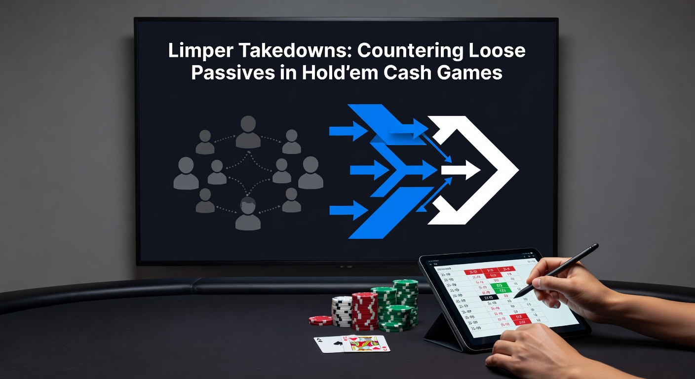 Close-up of a poker hand showdown after a successful isolation raise against a limper