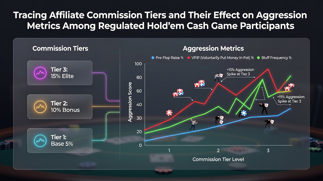 Visual breakdown of affiliate commission structures in regulated poker markets
